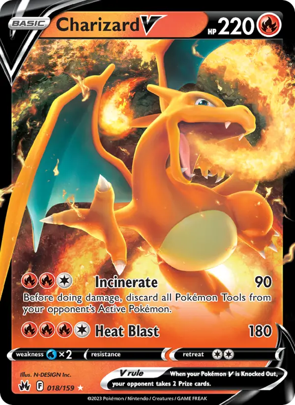 Charizard V 18 Crown Zenith Pokesingles