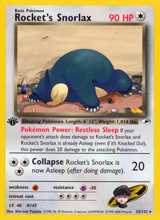 Rocket's Snorlax 33 Gym Heroes Pokesingles