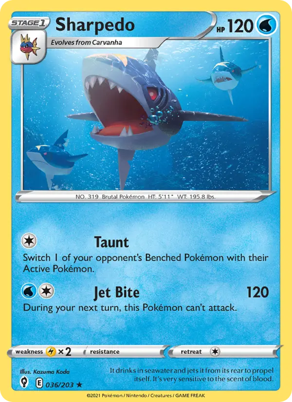 Sharpedo 36 Evolving Skies Pokesingles