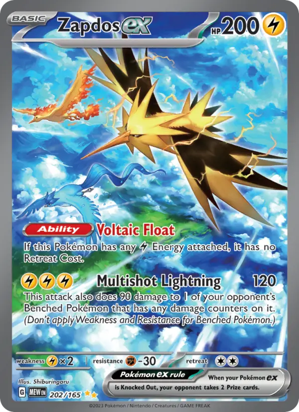 Zapdos ex 202 151 Pokesingles