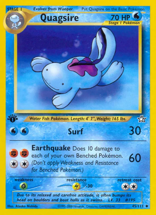 Quagsire 45 Neo Genesis Pokesingles