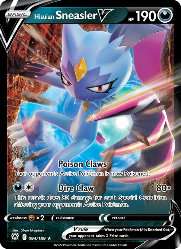 Hisuian Sneasler V 94 Astral Radiance Pokesingles