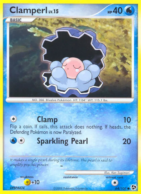 Clamperl 64 Great Encounters Pokesingles