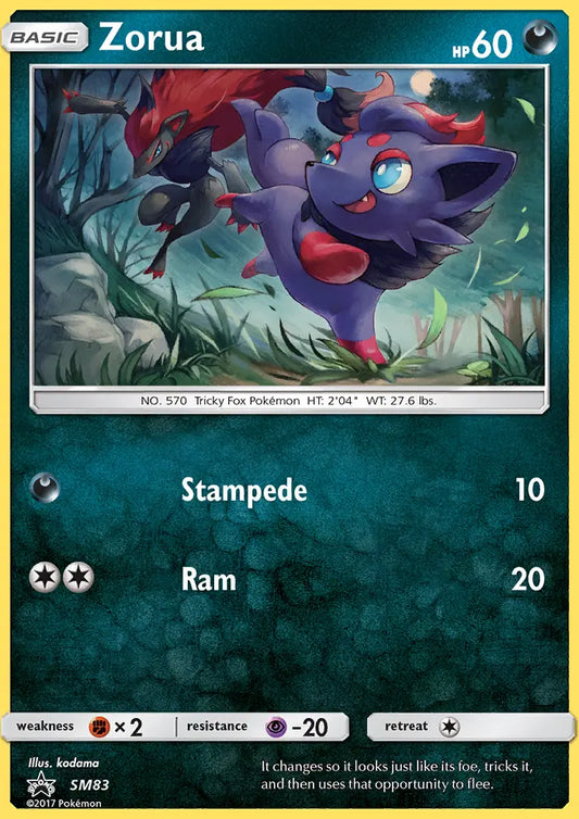 Zorua SM83 SM Black Star Promos Pokesingles