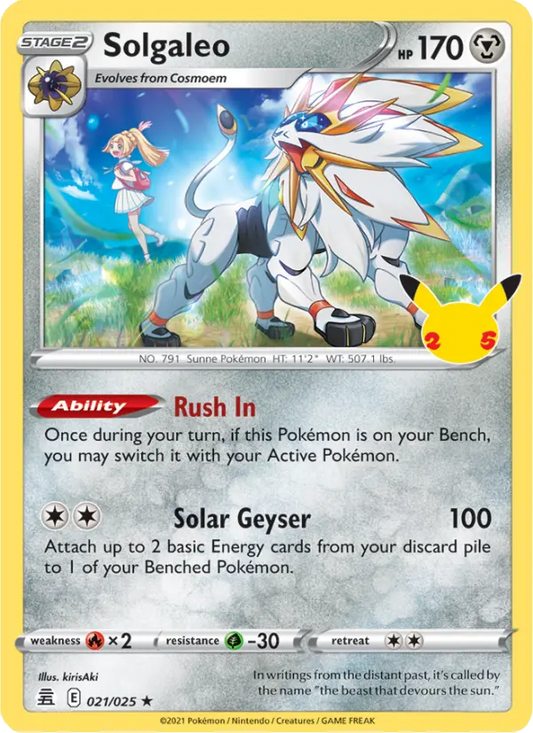 Solgaleo 21 Celebrations Pokesingles