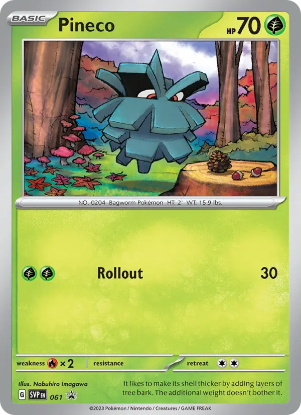 Pineco 61 SVP Black Star Promos Pokesingles