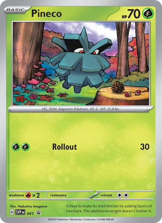 Pineco 61 SVP Black Star Promos Pokesingles