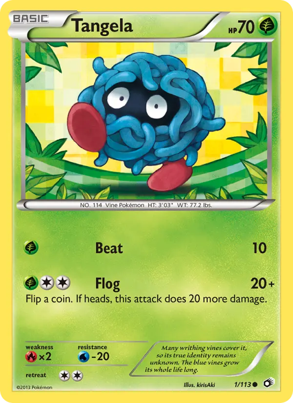 Tangela 1 Legendary Treasures Pokesingles