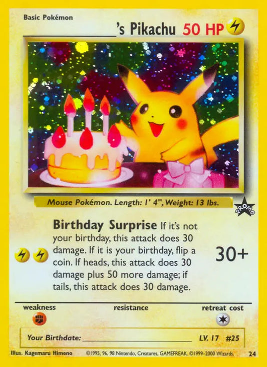 ___________'s Pikachu 24 Wizards Black Star Promos Pokesingles
