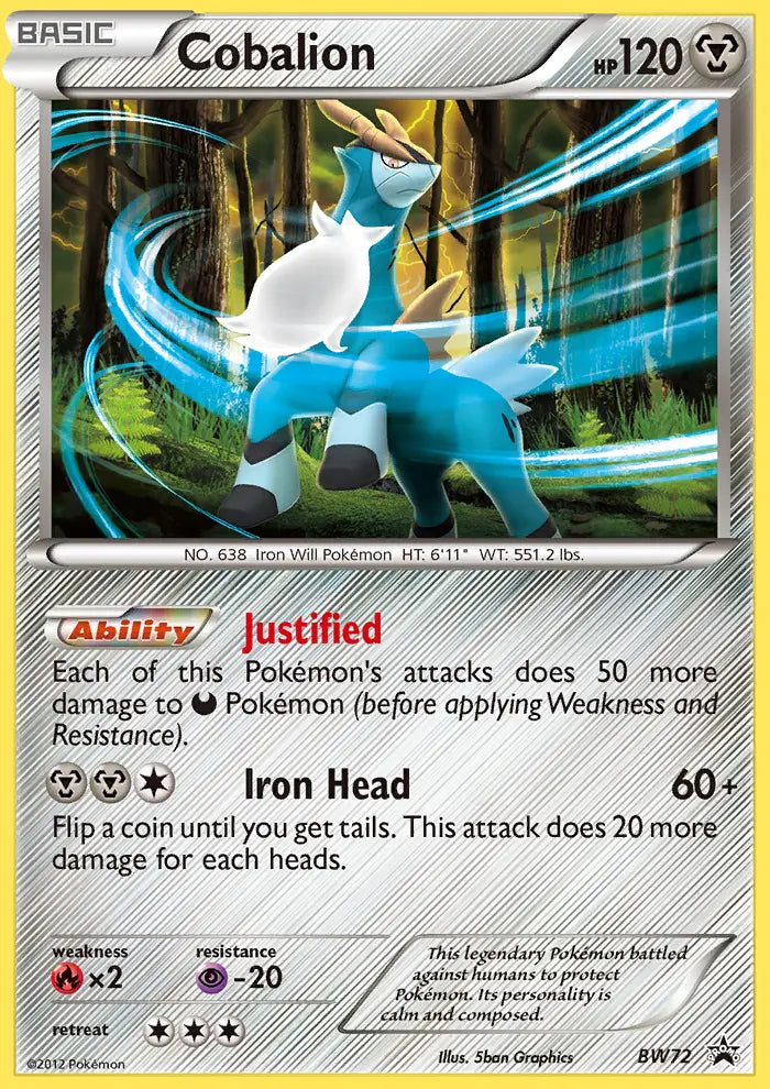 Cobalion BW72 BW Black Star Promos Pokesingles