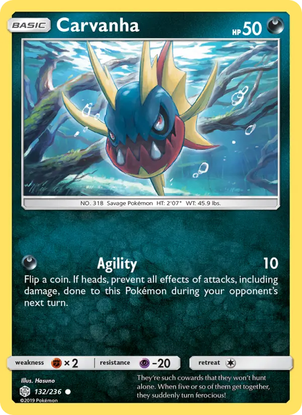 Carvanha 132 Cosmic Eclipse Pokesingles