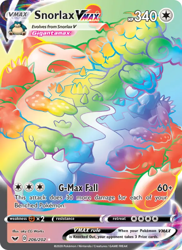 Snorlax VMAX 206 Sword & Shield Pokesingles