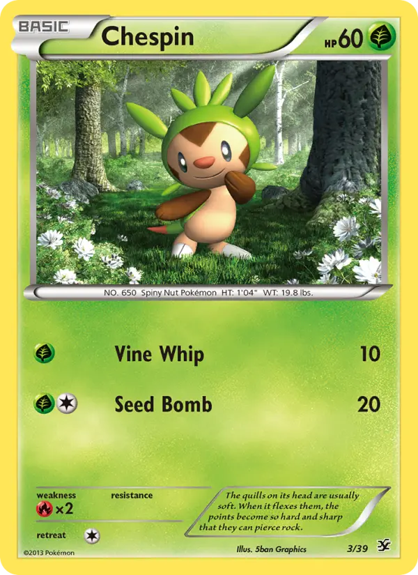 Chespin 3 Kalos Starter Set Pokesingles