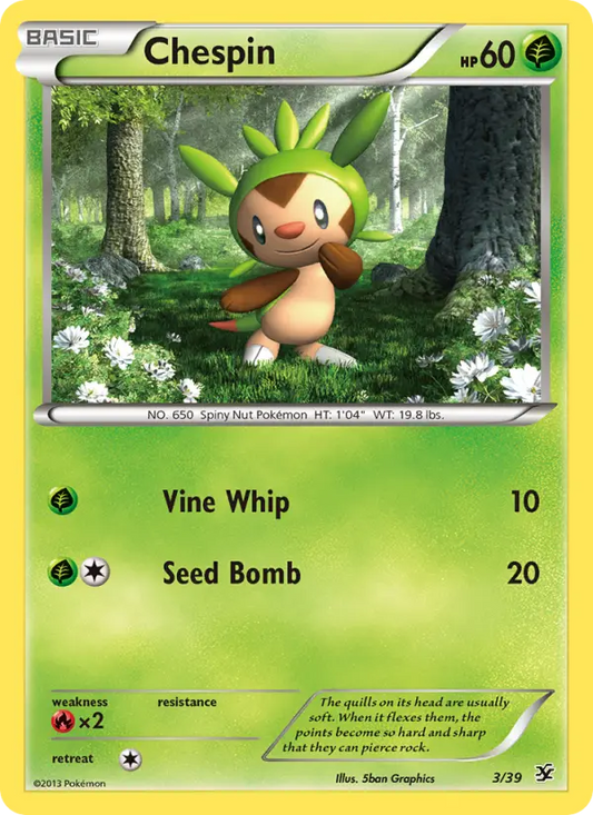 Chespin 3 Kalos Starter Set Pokesingles