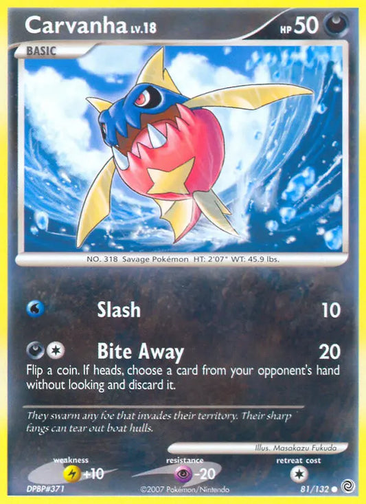 Carvanha 81 Secret Wonders Pokesingles
