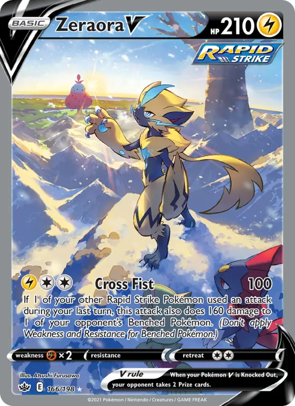 Zeraora V 166 Chilling Reign Pokesingles