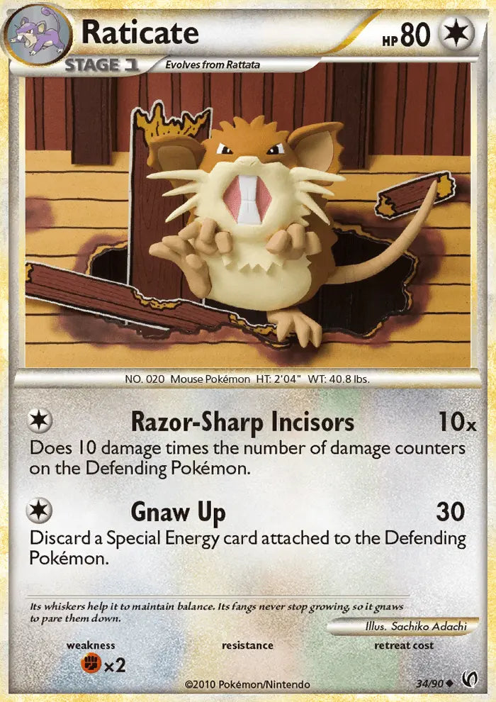 Raticate 34 Undaunted Pokesingles