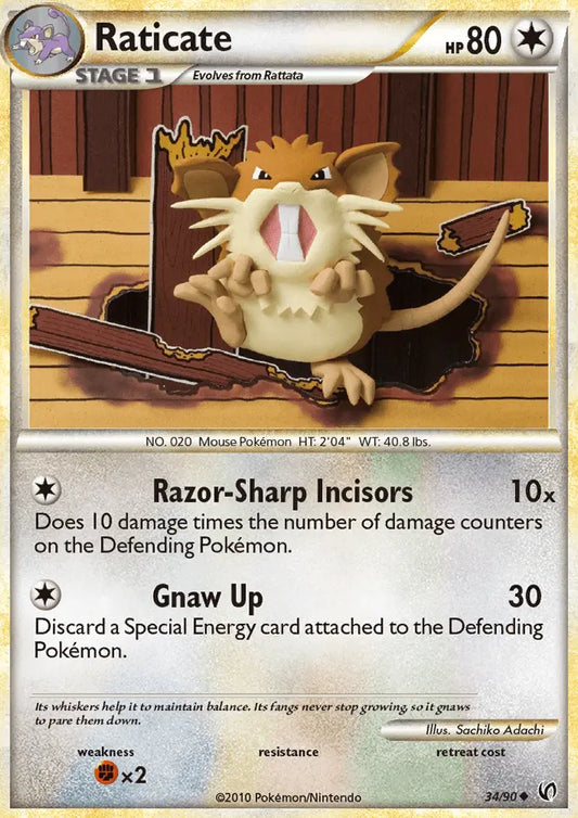 Raticate 34 Undaunted Pokesingles