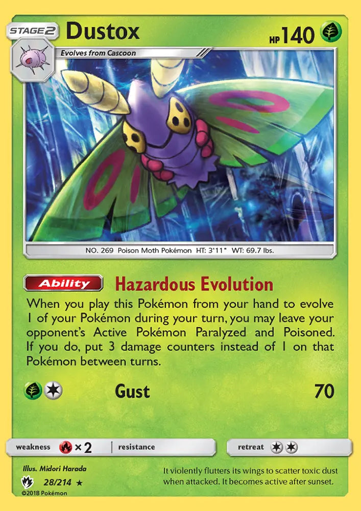 Dustox 28 Lost Thunder Pokesingles