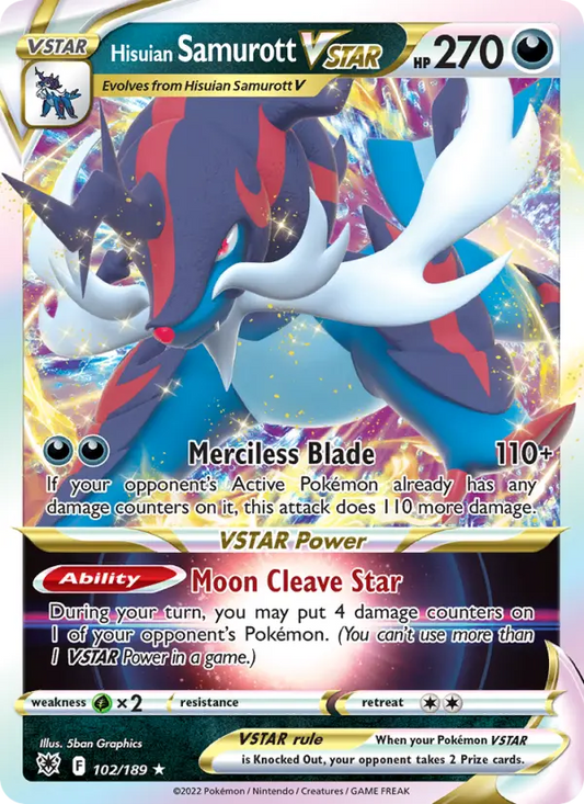 Hisuian Samurott VSTAR 102 Astral Radiance Pokesingles
