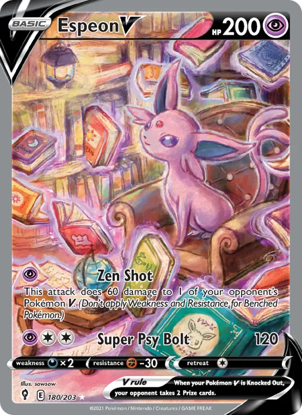 Espeon V 180 Evolving Skies Pokesingles