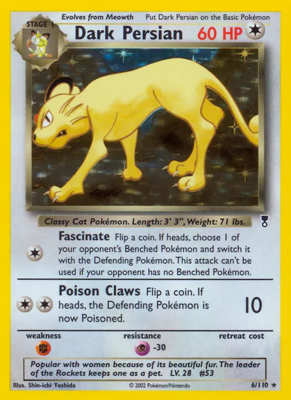 Dark Persian 6 Legendary Collection Pokesingles