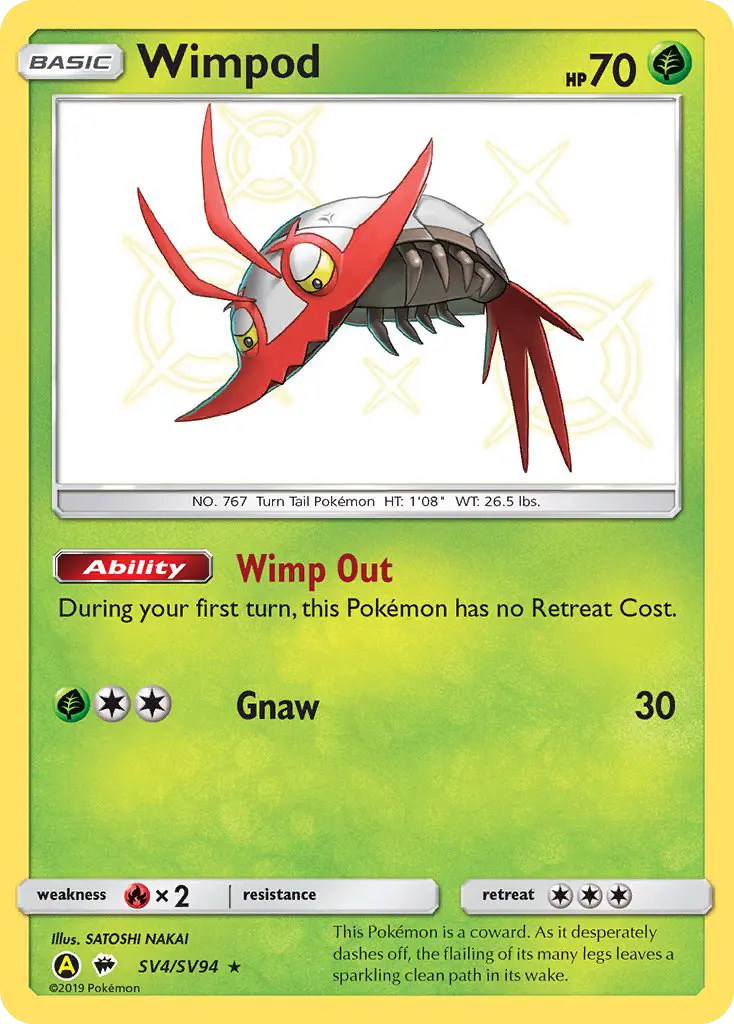 Wimpod SV4 Hidden Fates Shiny Vault Pokesingles