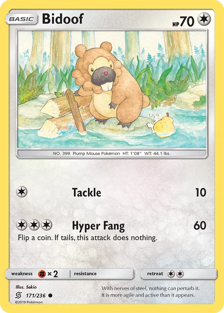 Bidoof 171 Unified Minds Pokesingles
