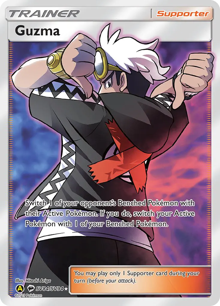 Guzma SV84 Hidden Fates Shiny Vault Pokesingles