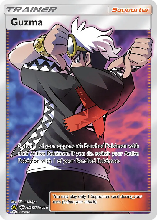 Guzma SV84 Hidden Fates Shiny Vault Pokesingles