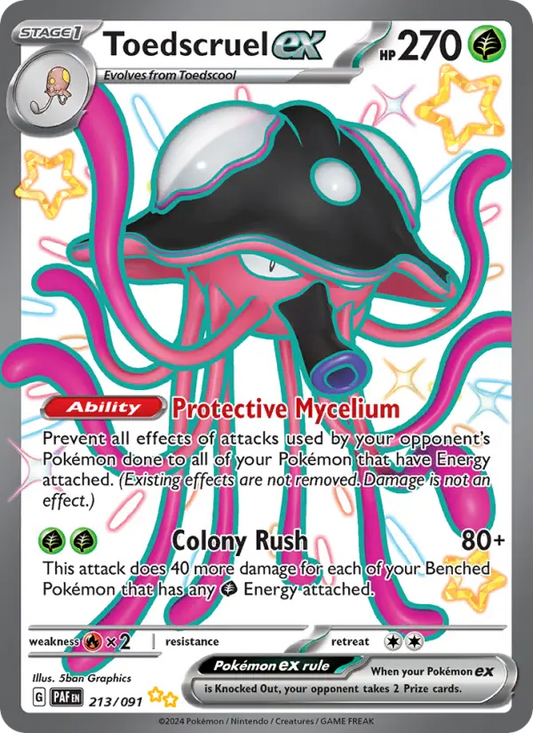 Toedscruel ex 213 Paldean Fates Pokesingles