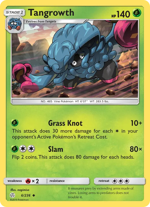 Tangrowth 6 Cosmic Eclipse Pokesingles