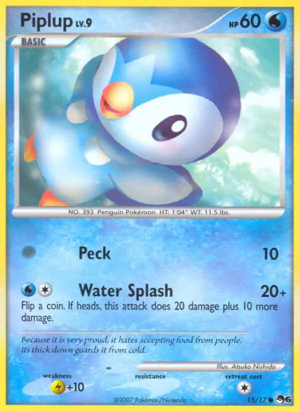 Piplup 15 POP Series 6 Pokesingles