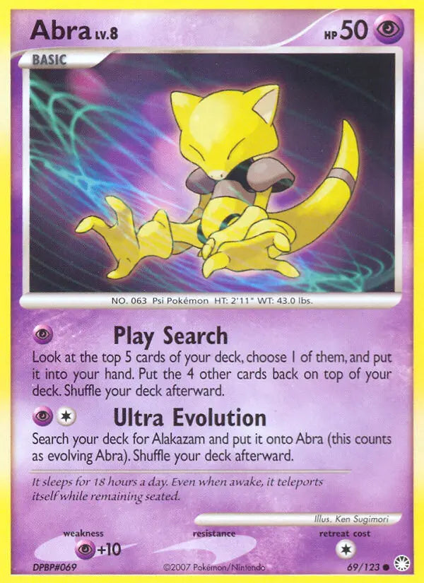 Abra 69 Mysterious Treasures Pokesingles