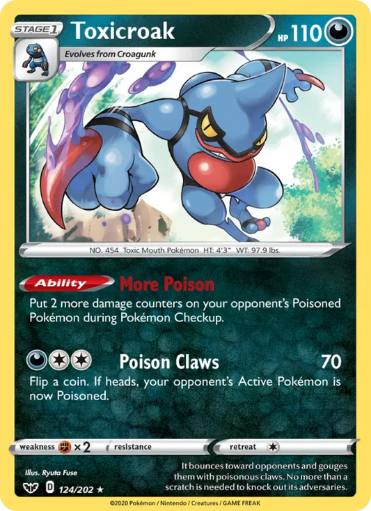 Toxicroak 124 Sword & Shield Pokesingles