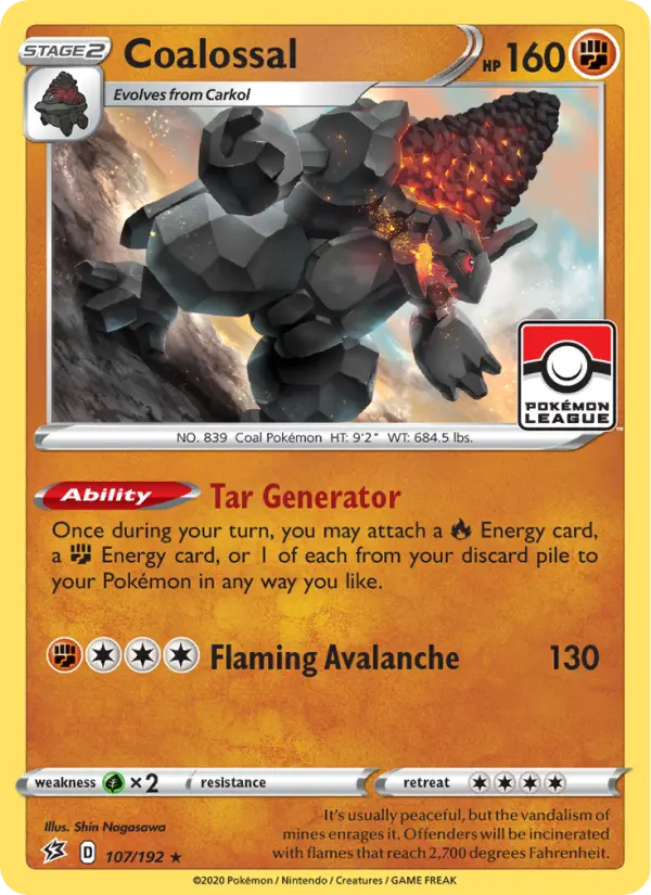 Coalossal 107 Rebel Clash Pokesingles