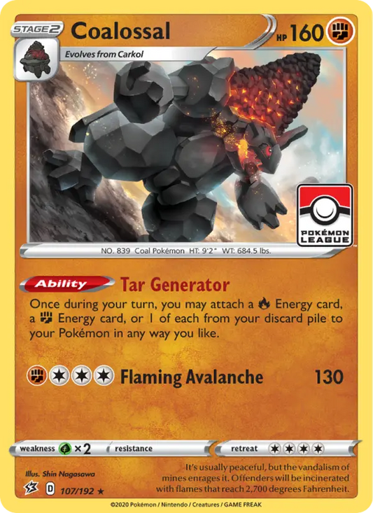 Coalossal 107 Rebel Clash Pokesingles
