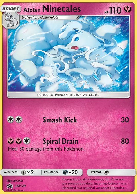 Alolan Ninetales SM128 SM Black Star Promos Pokesingles
