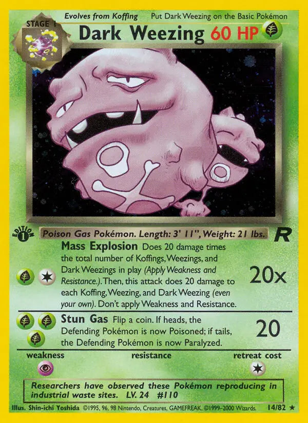 Dark Weezing 14 Team Rocket Pokesingles