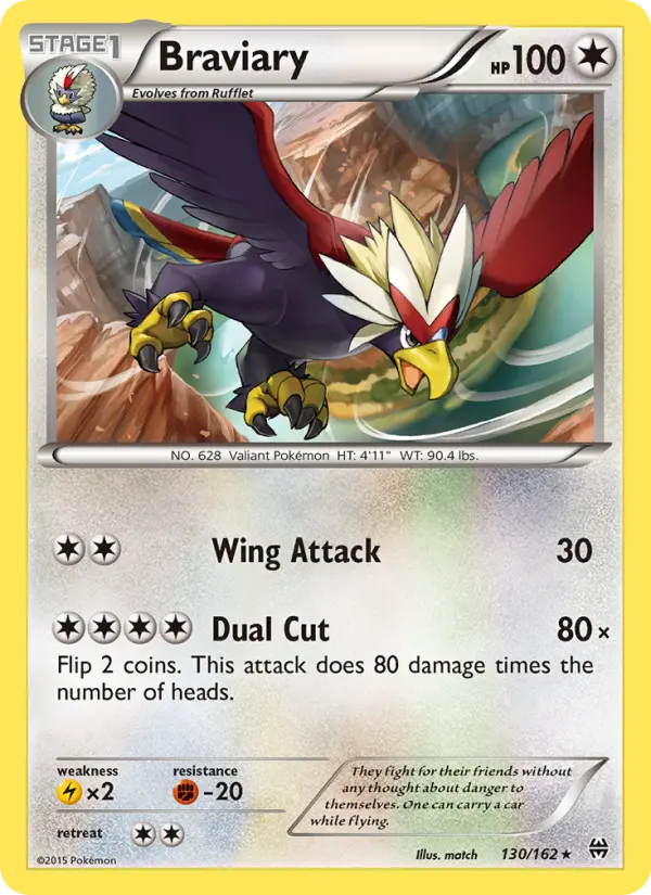 Braviary 130 BREAKthrough Pokesingles