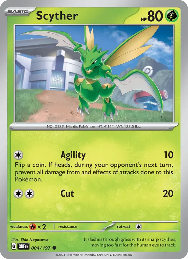 Scyther 4 Obsidian Flames Pokesingles