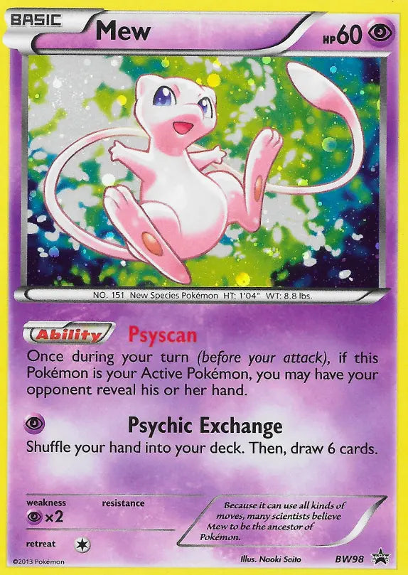Mew BW98 BW Black Star Promos Pokesingles