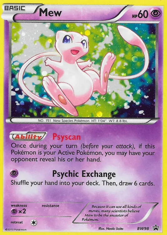 Mew BW98 BW Black Star Promos Pokesingles