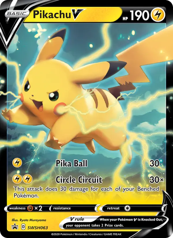 Pikachu V SWSH063 SWSH Black Star Promos Pokesingles