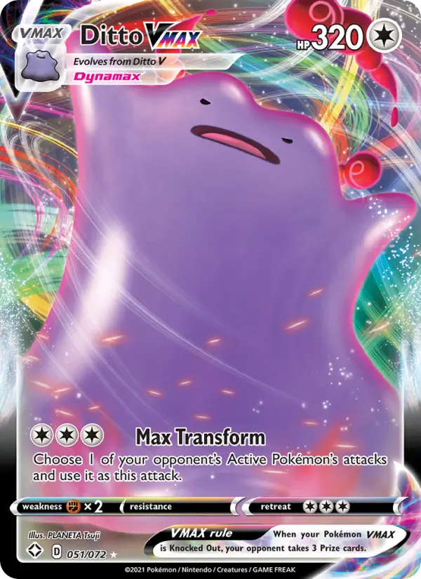 Ditto VMAX 51 Shining Fates Pokesingles