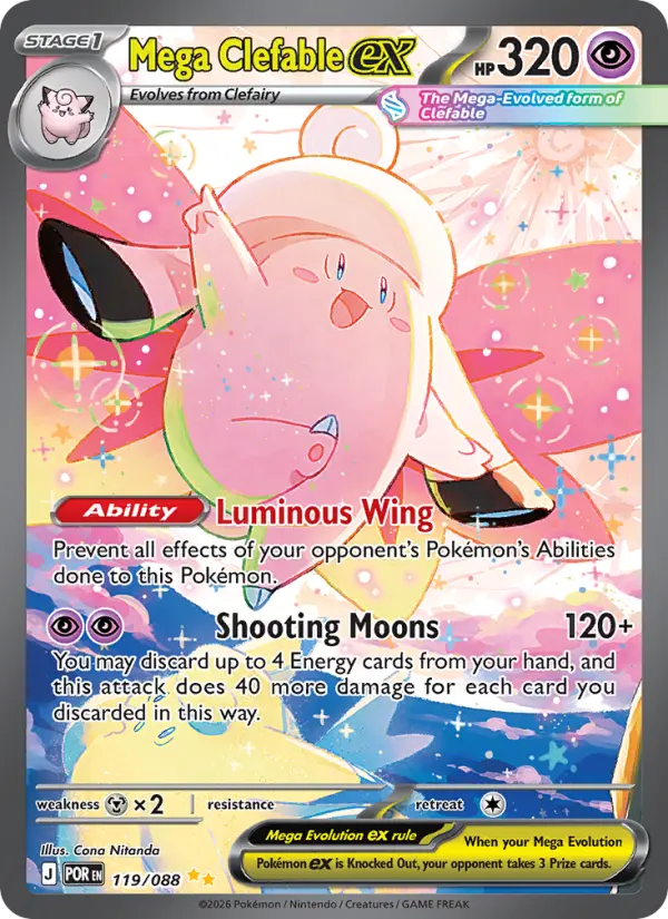 Mega Clefable ex 119 Perfect Order Pokesingles