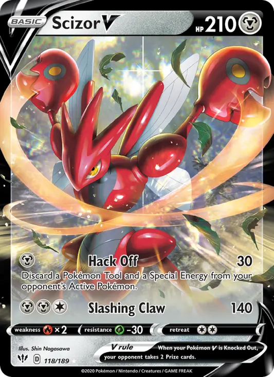 Scizor V 118 Darkness Ablaze Pokesingles