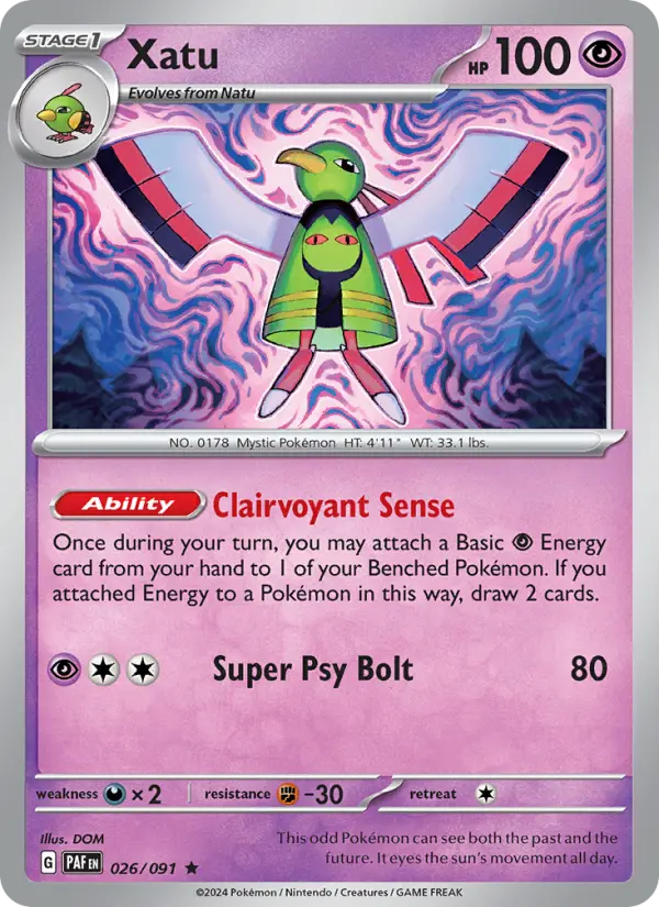 Xatu 26 Paldean Fates Pokesingles