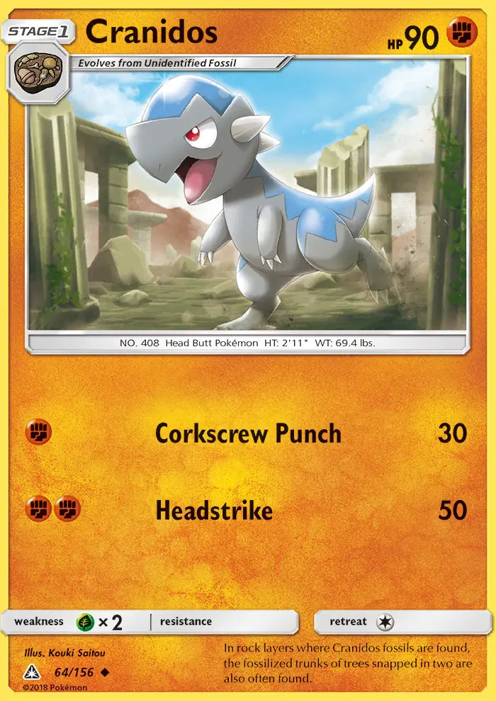 Cranidos 64 Ultra Prism Pokesingles