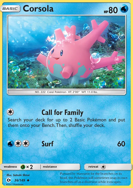 Corsola 36 Sun & Moon Pokesingles